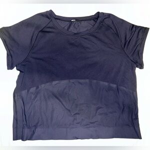 Lululemon Navy Mesh Cut Off Top